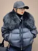 Pelliccia sintetica da donna OFTBUY 2023 Piumino invernale da donna Grande collo di procione reale Parka femminile spesso caldo 90 piumino d'oca cappotto allentato 231018