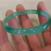 Bangle 1PCS Natural 54-55mm صينية أخضر يدوية منحوتة اليشم الجاديت TRUM22205J