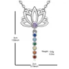 Pendant Necklaces WLP Lotus Shape Hollow Out Rhinestone Ring Tassel Necklace For Women Korean Fashion Choker Wedding Jewelry Gift