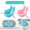 Bathing Tubs Seats Baby Shower Bath Tub Pad Non Slip Bathtub Seat Support Mat born Safety Security Cushion Foldable Soft Pillow 231018