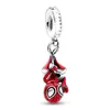 Bracciale con ciondolo in argento 925 con perline con ciondoli Spider Cartoon Man argento europeo