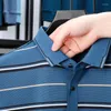 Herenpolo's Heren Lange mouwen ijszijde poloshirt Delicaat huidvriendelijk bedrukt T-shirt 2023 Herfst Mode Eenvoudig Business Casual Tops