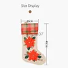 Decorações de natal nome bordado personalizado natal feliz flor família inventário personalizado natal decorativo presente meias x1019