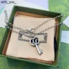 Luxury Designer Necklaces Classic key Pendant Jewelry Retro carving keys Necklacess Couples Party Holiday Gift good womens mens Necklace