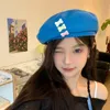 Beralar Y2K Sevimli Pembe Pu Deri Beralar Sonbahar ve Kış Kore Moda Şovu Yüzü Küçük Edebiyat ve Çok Yönlü Yay Ressam Şapkaları Kadın 231018