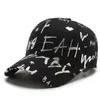 Casquettes de baseball Marque Hommes Femmes Casquette de baseball Lettres Graffiti Impression Couple Adolescent Hip Hop Snapback Ins Été Chapeaux de Soleil EP0251