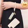 Elegant Leaf Pattern Wristlet Keychain Cute Pearl Shell Pendant With Keyrings Strap For Women Keys Phones Wallets Decoration