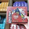 本物のVapme Crystal 7000パフ使い捨ての蒸気14mlプレフィルドデバイス650MAH Type-C充電式バッテリー0.8OHMメッシュコイル30フレーバー7K Eタバコoem歓迎