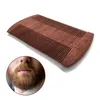 Fest Favor Mens Wood Beard Brush Natural Sandalwood Dubbelsidig nära tandkammar Hushåll Hårkammar Drop Delivery Home Garden