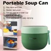 Bento Boxes 600 ml Mini lonchera térmica portátil Contenedor de alimentos a prueba de fugas Taza de sopa al vacío de acero inoxidable aislada con cuchara 230819