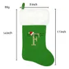 Christmas Decorations Christmas Socks Green Letter Christmas Inventory Christmas Tree Pendant Decoration Home Christmas Gift Bag New Year 2024 x1019