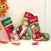 Christmas Decorations New Santa Claus Snowman Christmas Socks Home Gift Bag Socks Personalized Name Kids Candy Bag New Year Decoration Props x1019