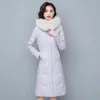 Parka d'hiver en cuir véritable pour femme, manteaux à capuche véritable, Long manteau en peau de mouton pour col en fourrure, 231018