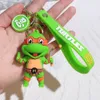 3D Anime Figure Turtle Keychain Cartoon Soft Rubber Pvc Car Pendant School Bag Silicone Anime Birthday Present