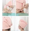 Towel Quick Dry Hair Drying Microfiber Towels Bathroom Womens Accessories Nursing Cap With Buckle Sauna Spa Bath 230819