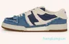 Casual Runner Chaussures De Sport Match Hommes Femmes Baskets Semelle En Caoutchouc Bleu Denim Low-tops Baskets Logo En Relief Côté Skateboard Marche