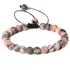 Pulsera tejida con cuentas de piedra Natural mate de 6mm, pulseras de urdimbre de ágata de ojo de tigre, curación de Yoga de equilibrio para hombres y mujeres, joyería