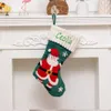 Décorations de Noël Décoration de nom personnalisée Père Noël bonhomme de neige Bas de Noël Nouvel An Arbre de Noël Décoration de cheminée Chaussettes cadeaux x1019