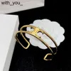 Designer Bangle Armband Womens Fashion 23SS Brands Armband Casual Vintage Golden Silver Letters Jewelry for Wedding Party Womens Armband
