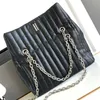 Large Capacity Quilted Bag Women Chain Shoulder Crossbody Purse Cowhide Genuine Leather Hardware Letter Accessories High Quality Handbag Flap Designer Bags