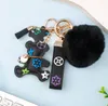 Köpek Tasarım Araba Anahtarlık Çanta Kolye Takı Çiçek Key Ring Tutucu Kadın Erkek Moda PU Deri Hayvan Ana Zinciri Aksesuarlar