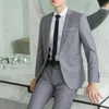 Men's Suits 2Pcs/Set Stylish Male Business Suit Breathable Men Long Sleeve Slim Fit Lapel Blazer Straight Pants Set Warm