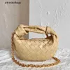 Bottegaaveneta Jodie Handbags Designer 2023BV New Chain Knot UnderArm Clause Sheepskin Woven Womens Portable Shoulder JSyx frj