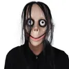 Party Masks Halloween Horror MO Mask Cosplay V-shaped Mouth Hair Female Ghost Plastic Masks Adult Masquerade Party Prop 231019