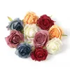 Têtes de roses artificielles en soie, 20 pièces/5CM, fleurs décoratives, décoration de mariage, ensemble de tournage mural fait à la main, DIY