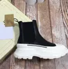 Kadın ayak bileği bot moda chelsea kauçuk anti slip markaları ayakkabı tasarımcısı queess queess kalın sole sonbahar kış botları lüksler sıradan botlar boyut 35-40 kutu