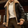 Jaquetas de caça Jaqueta de couro masculina feita de fibra de alta qualidade para proteção contra frio