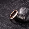 Обручальные кольца Nuncad 4 мм Белый мрамор Электрическое розовое золото Вольфрамовое стальное кольцо Jewelry247d