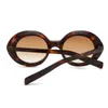 Солнцезащитные очки YOOSKE, модные круглые женские солнцезащитные очки с градиентными оттенками, уличные пляжные солнцезащитные очки UV400, корейский стиль