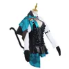 Game Genshin Impact Lynette Halloween Cloak Christmas Carnival Costume Cosplay Kostiumy peruka pełna zestaw dla kobiet dresscorplay