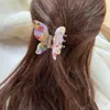 Barrettes à cheveux en acrylique pour femmes, accessoires papillon coréens, colorés, à la mode, en métal, cadeaux simples, Whole180B