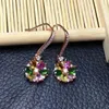 Boucles d'oreilles pendantes classiques en cristal coloré, fleurs de prunier, goutte pour femmes, sens du Design, léger, luxe, doux, fête, bijoux