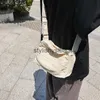 Omuz çantaları tuval küçük omuz çantası dişi bez elçi çantası retro vintage crossbody çantalar sevimli fermuarlı çanta forstylishyslbags