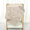 Dekens Inbakeren Katoen Gebreid Baby Meisje Jongen Beddengoed Dekbed 90*70CM Plaid geboren Kinderwagen Inbakeren Superzachte hoezen Schattig Sikahert 231017