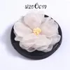 Dekoratif Çiçekler 10 PCS Fildişi Krem Serisi Camellia Rose Chiffon Kumaş Düğün Davetiyesi Elbise Dekorasyon El Sanatları Projeleri