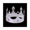 Chapeaux de fête Chapeaux de fête King Crown Halloween Ball Dress Up Sceptre en plastique Fournitures de fête Couronnes d'anniversaire Couronnes de princesse Maison Jardin Dhscn