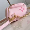 Kobiet designerski torba solidna kolor Fanny pakiet mody złoty łańcuch torby na ramię zamka mini torba pod pachami M8zz08 Classic Crossbody Breghs Darmowa wysyłka M8Z347