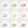 Love Screw Ring Mens Band Rings 3 Diamonds Designer Luxury Jewel Women Titanium Steel Eloy Gold-Plated Craft Gold Silver Rose N318Z