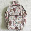 Diaper Bags Bag Flower Cow Print Fashion Baby Girls Backpacks Boutique Mommy Zipper Hasp Kids Backpack Wholesale Bulk 231019