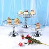 Bakvormen Gereedschap 1 stks Zilver Kristal Taartrek Cupcake Decoratie Dessert Basis Bruiloft Feestbak
