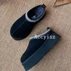 Slippers Winter Faux Suede Fur Slippers Flat Shoes Women Outdoor Round Toe Thick Sole Striped Decorate Warm Wool Lining Snow Boots 231019