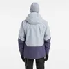 Arcterys Hardshell Jacket Zeta SL Men's Outdoor Sports Clothing Rush Series Windproof Rainproof Hooded Sprinker Ski Gift Light Gray/Purple Lucent/Multiverse