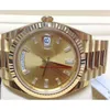 Rolaxs Original Box Certificate Mens Watches 40mm 228238 Yellow Gold Champagne Diamond Dial Asia 2813 Movement Automatic