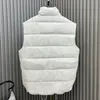 Men's vest designer jacket gilet luxury down woman vest feather filled material coat black white blue pop couple coat