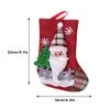 Christmas Decorations Hot selling Christmas decorations Santa Claus Claire socks Plain patterned doll linen socks Christmas tree pendant decoration Christmas gi