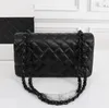 10a Top Tier Quality Jumbo Double Flap Bag Luxury Designer 25cm Real Leather Caviar Lambskin Classic All Black Purse quiltad handväska
